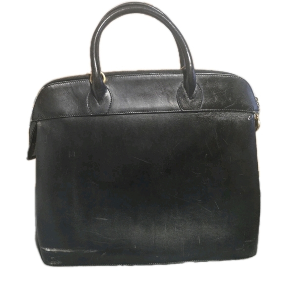 Salvatore Ferragamo Black Leather "Mob Wives" Handbag With Studs - Picture 2 of 11